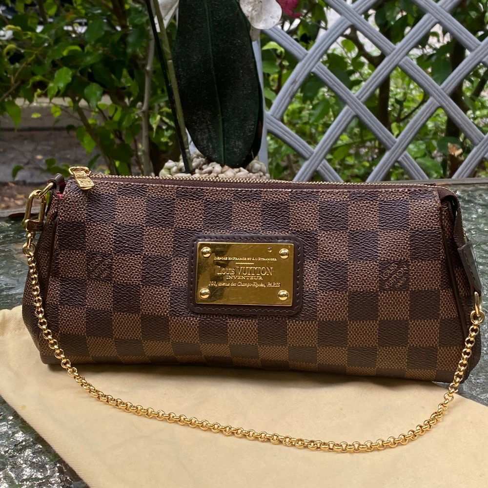 Louis Vuitton Brown Damier Ebene Eva Shoulder Crossbody & Or Shoulder Bag